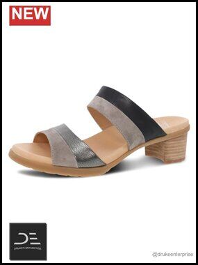 Dansko Theresa Women's Leather Platform Heel Sandals Slip-On